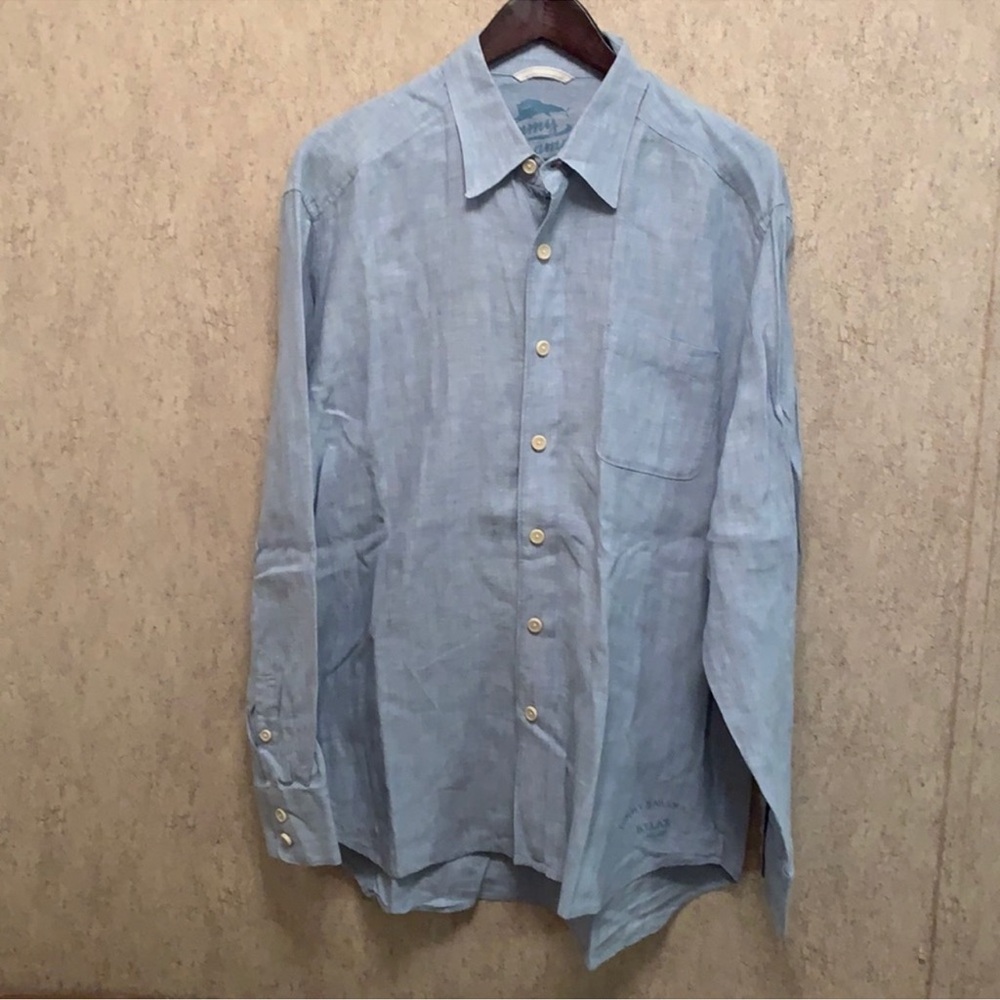 Beautiful Tommy Bahama linen shirt size L in EUC
